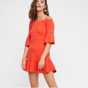 Free People Flower Market Mini Dress in Orange, Size XS